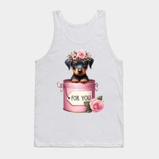 Valentine Doberman Pinscher Dog For You Tank Top